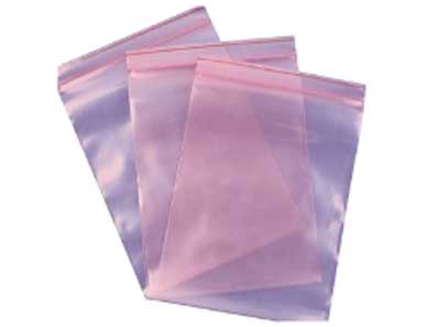 Pink Anti Static Recloseable Bags