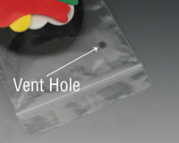 Custom Printed Reclosable Bags with vent hole, FDA USDA Approved Reclosable Bags