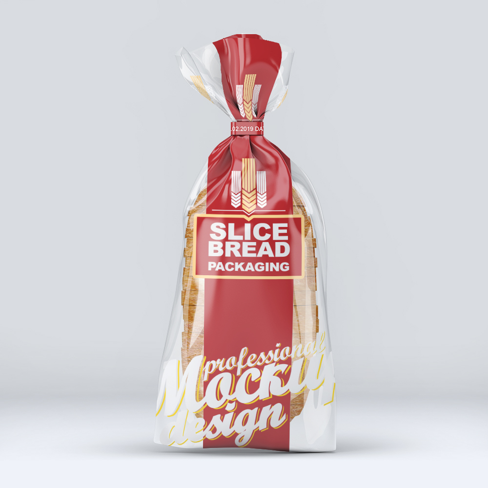 Custom Printed Bread Bag Slice Bread Packaging Mock-Up copy