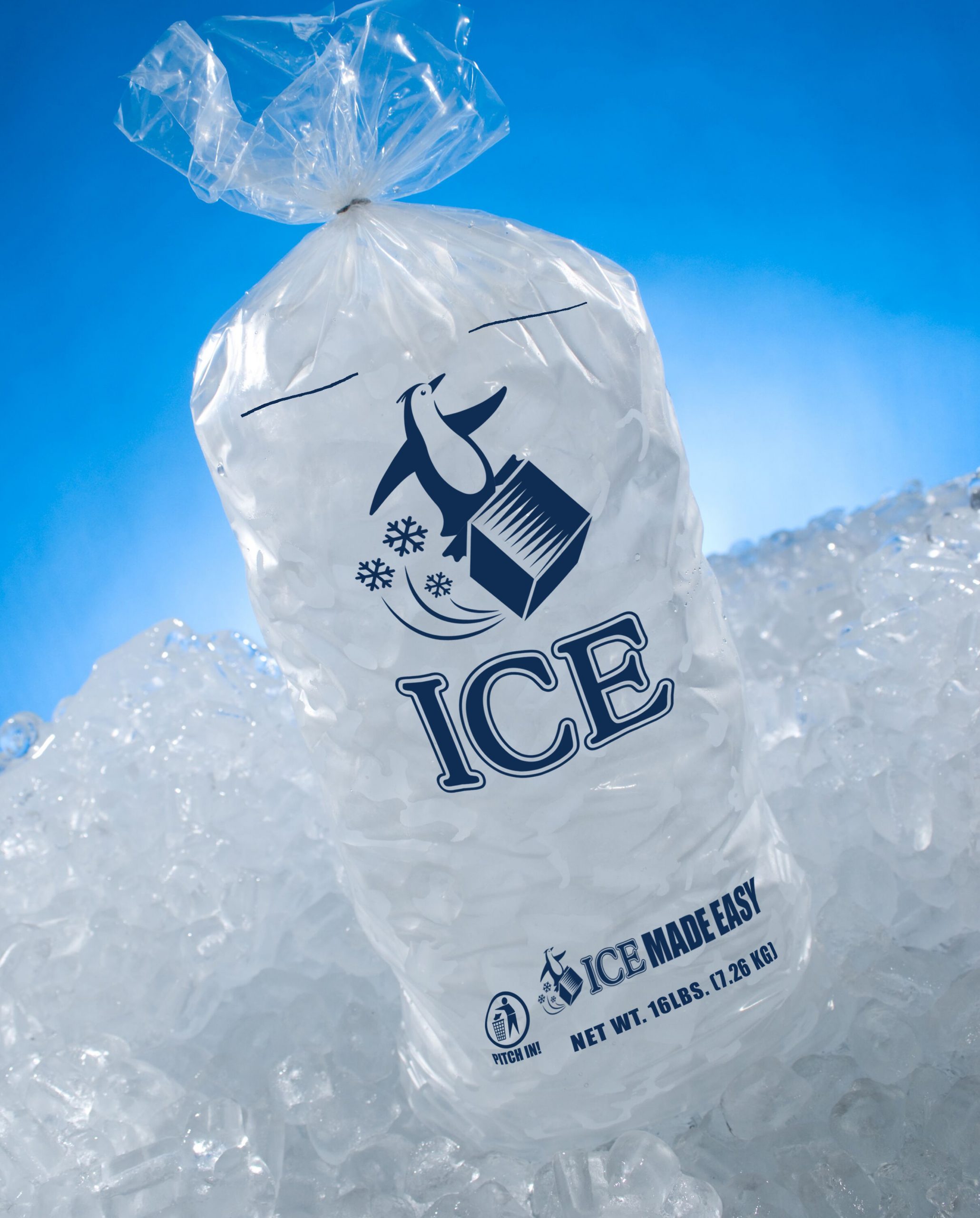 Custom Printed Ice Bags Wholesale Distributors   16lb Scaled 